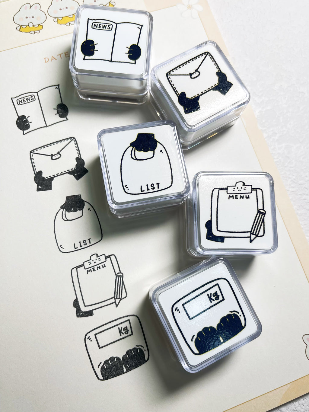 Xiami Studio - Little Black Cat Daily Square Stamp