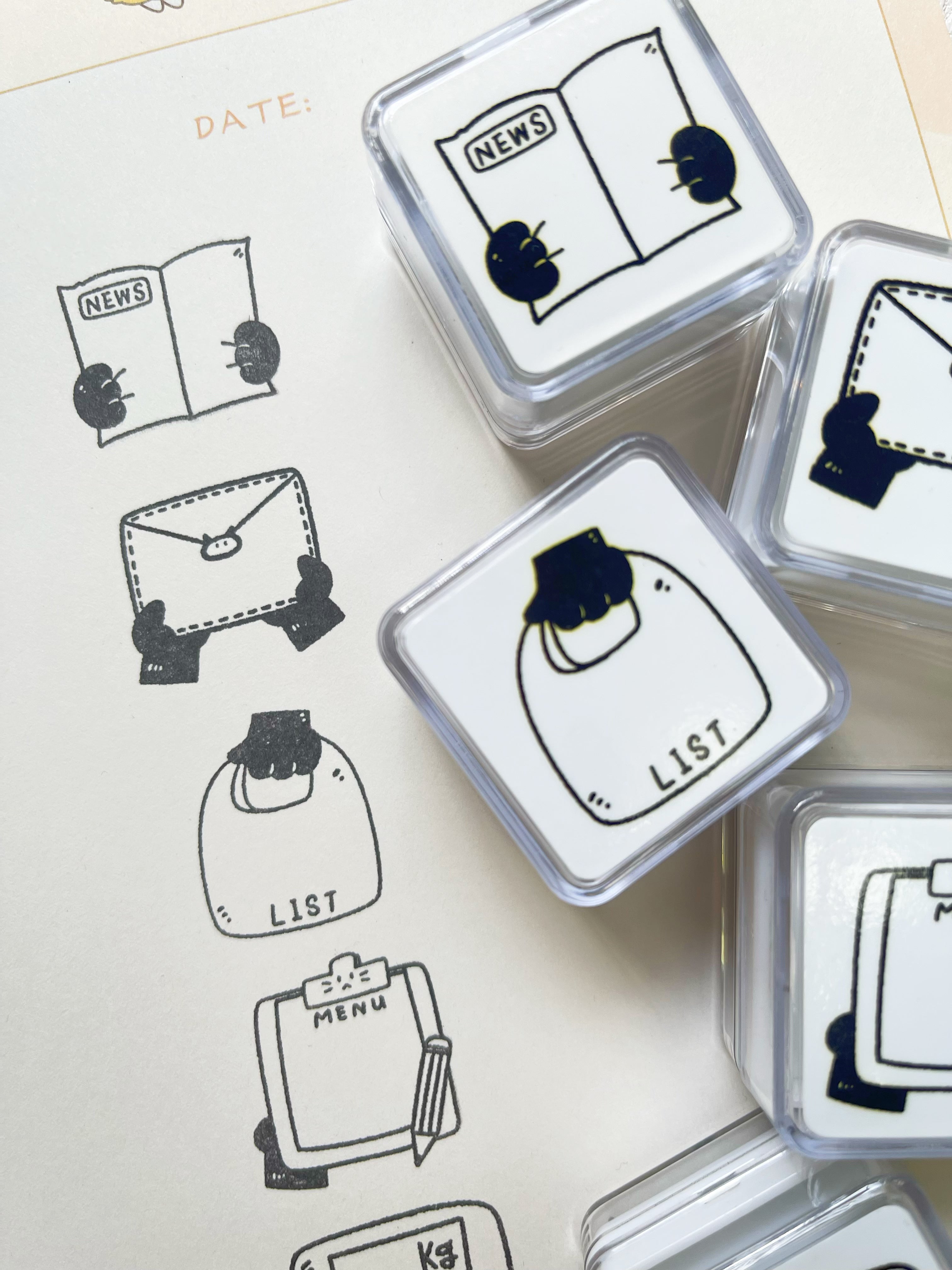 Xiami Studio - Little Black Cat Daily Square Stamp