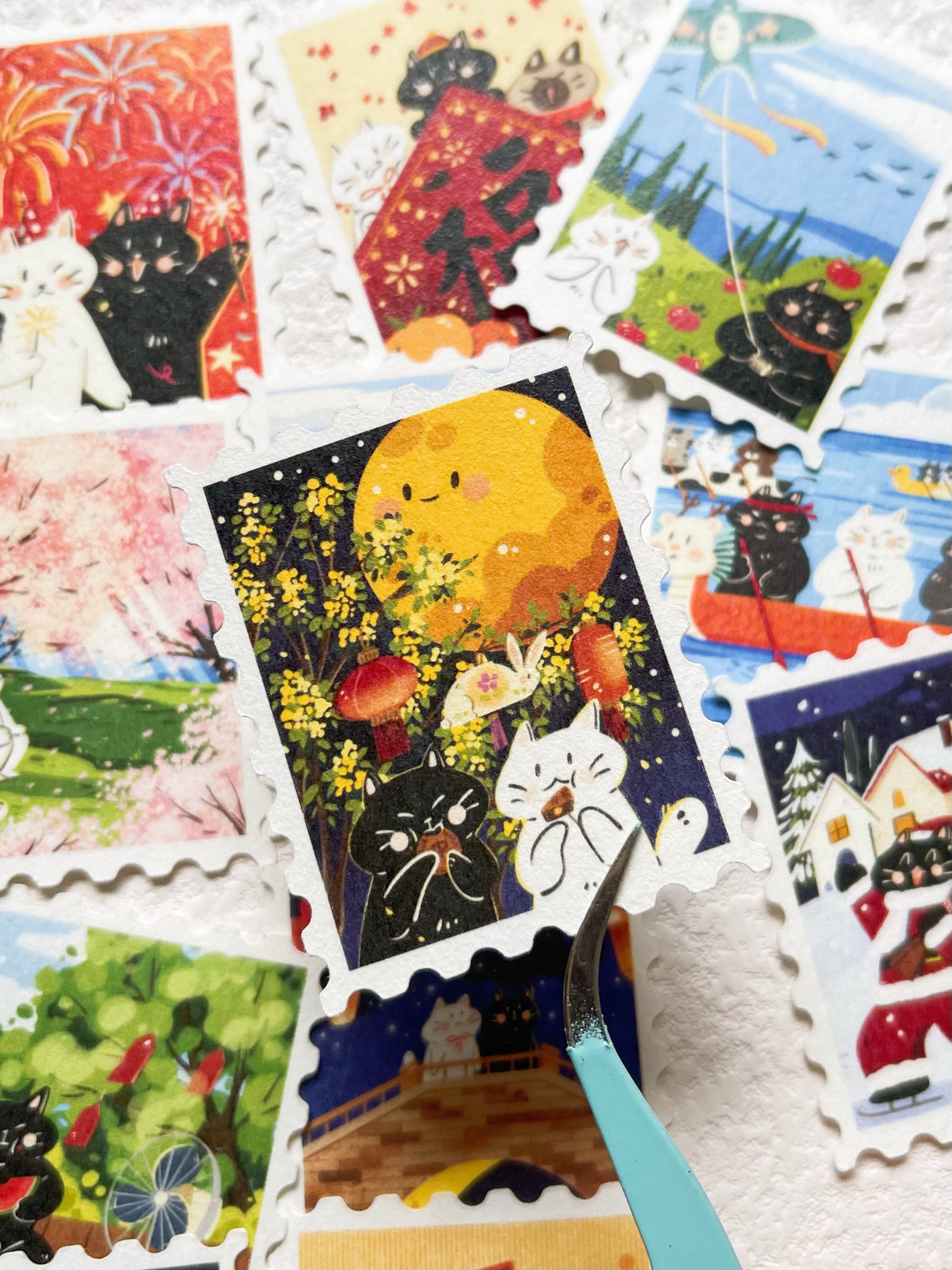 Xiami Studio - Cats Through the Seasons Stamp Sticker Set