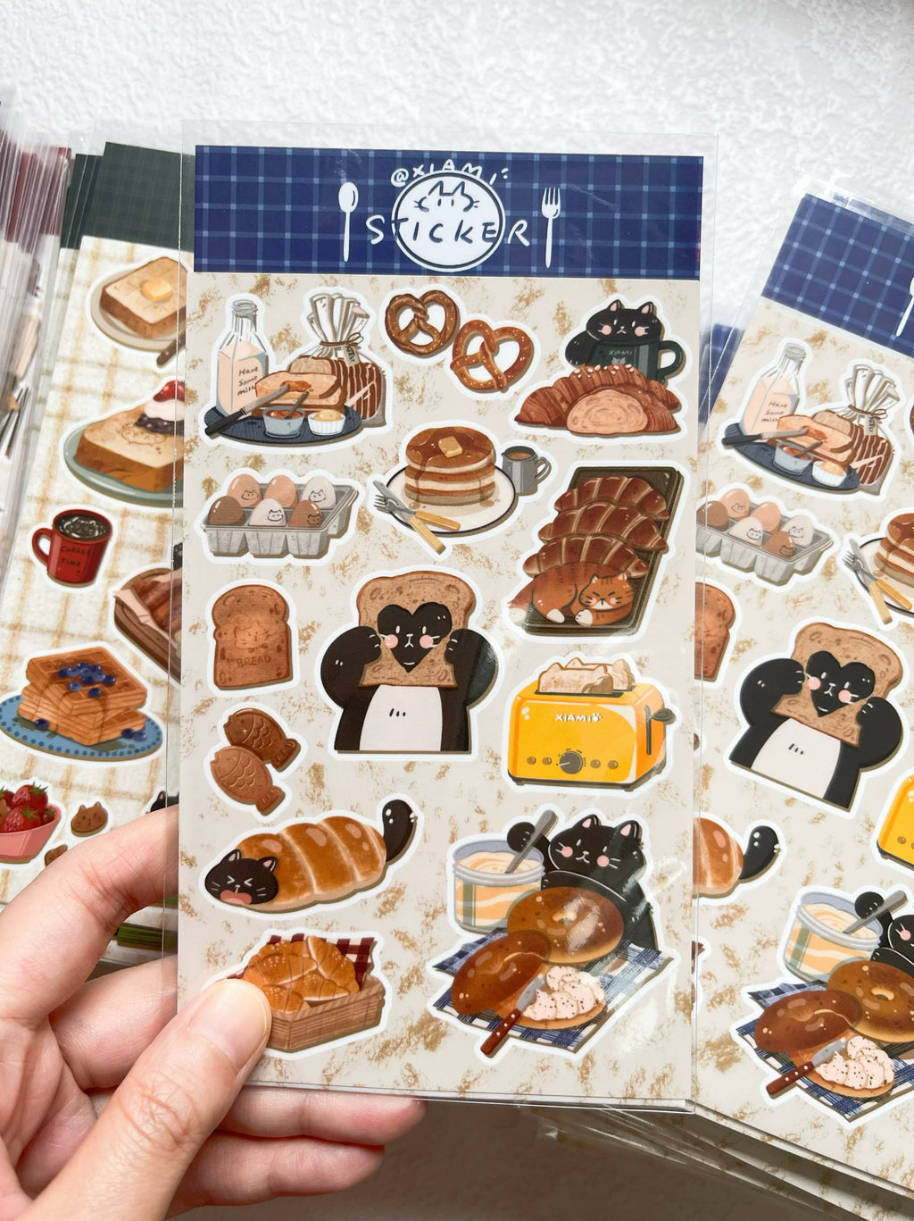 Xiami Studio - Cats & Food: Afternoon Tea Die-Cut Sticker Sheets