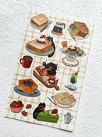 Xiami Studio - Cats & Food: Afternoon Tea Die-Cut Sticker Sheets