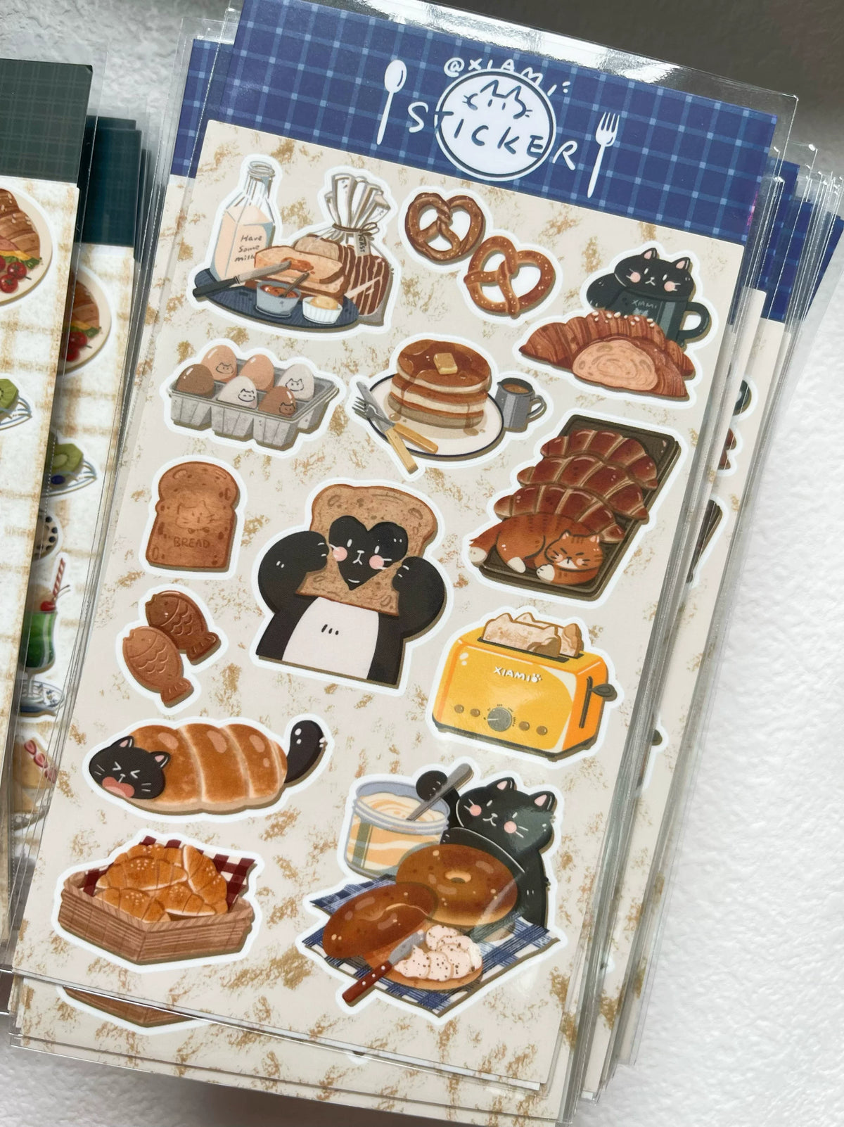 Xiami Studio - Cats & Food: Afternoon Tea Die-Cut Sticker Sheets