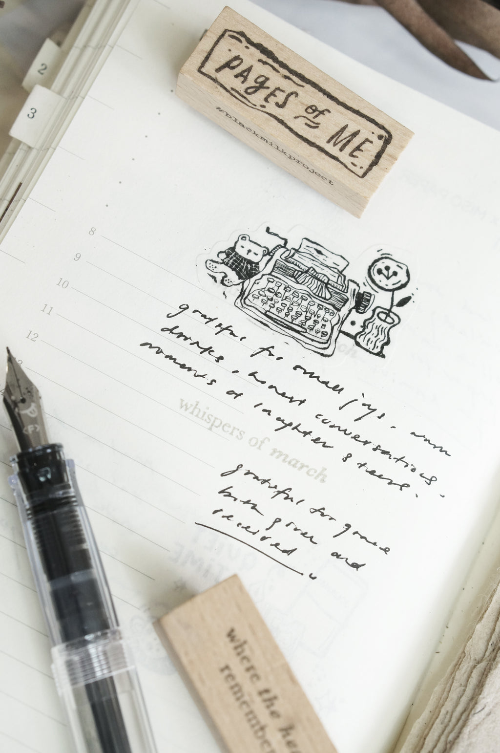 Black Milk Project - Pages of Me {Typewriter} Rubber Stamp