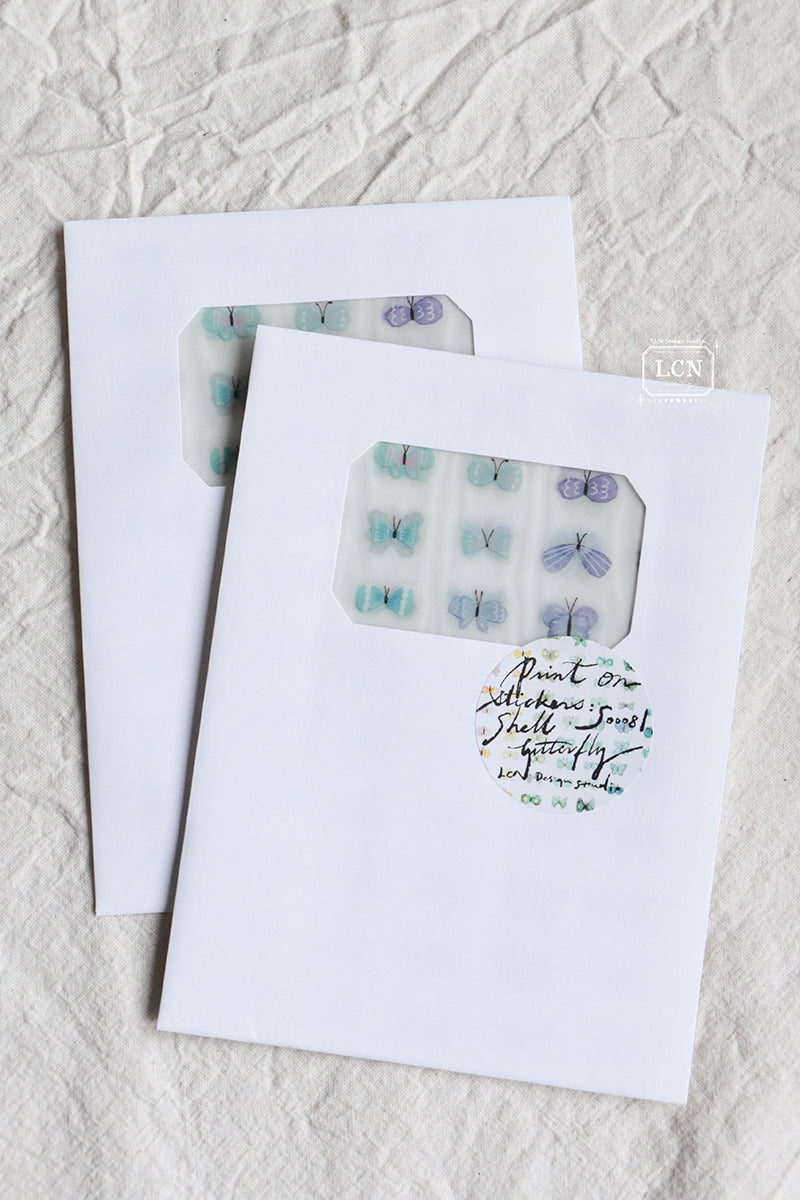 LCN - Shell Butterfly Print-On Stickers