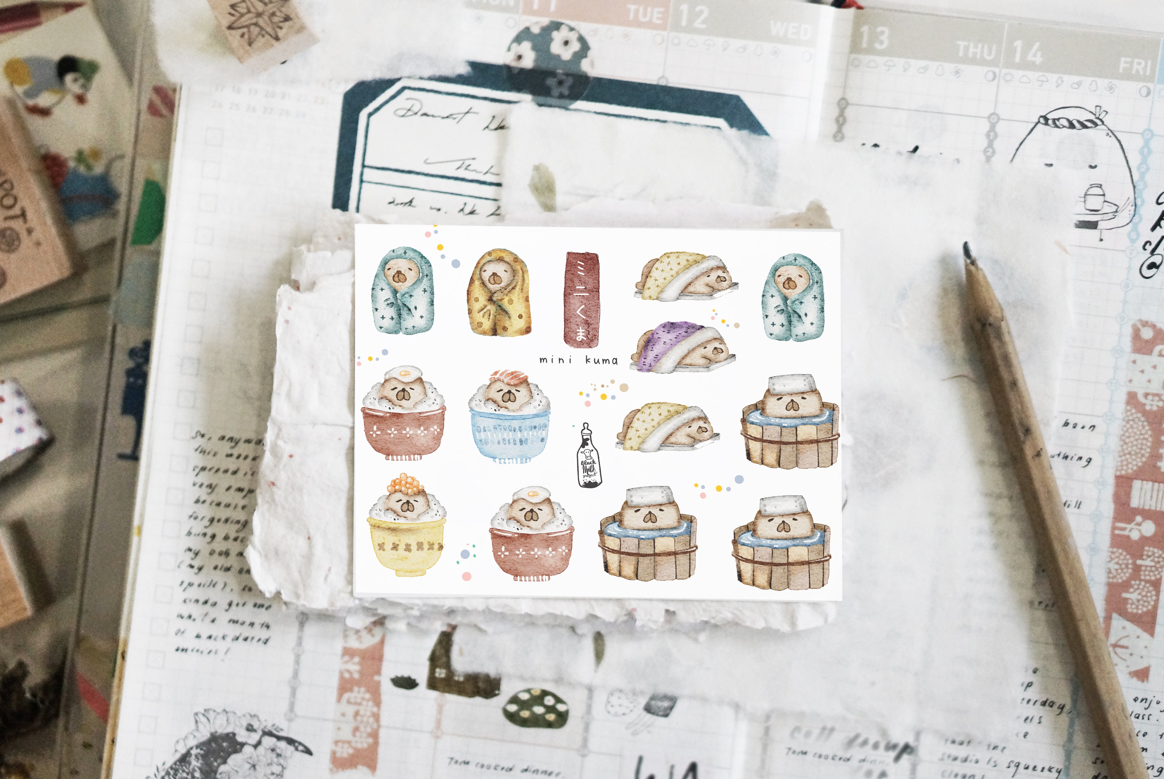 Black Milk Project - Mini Kuma Sticker Sheet