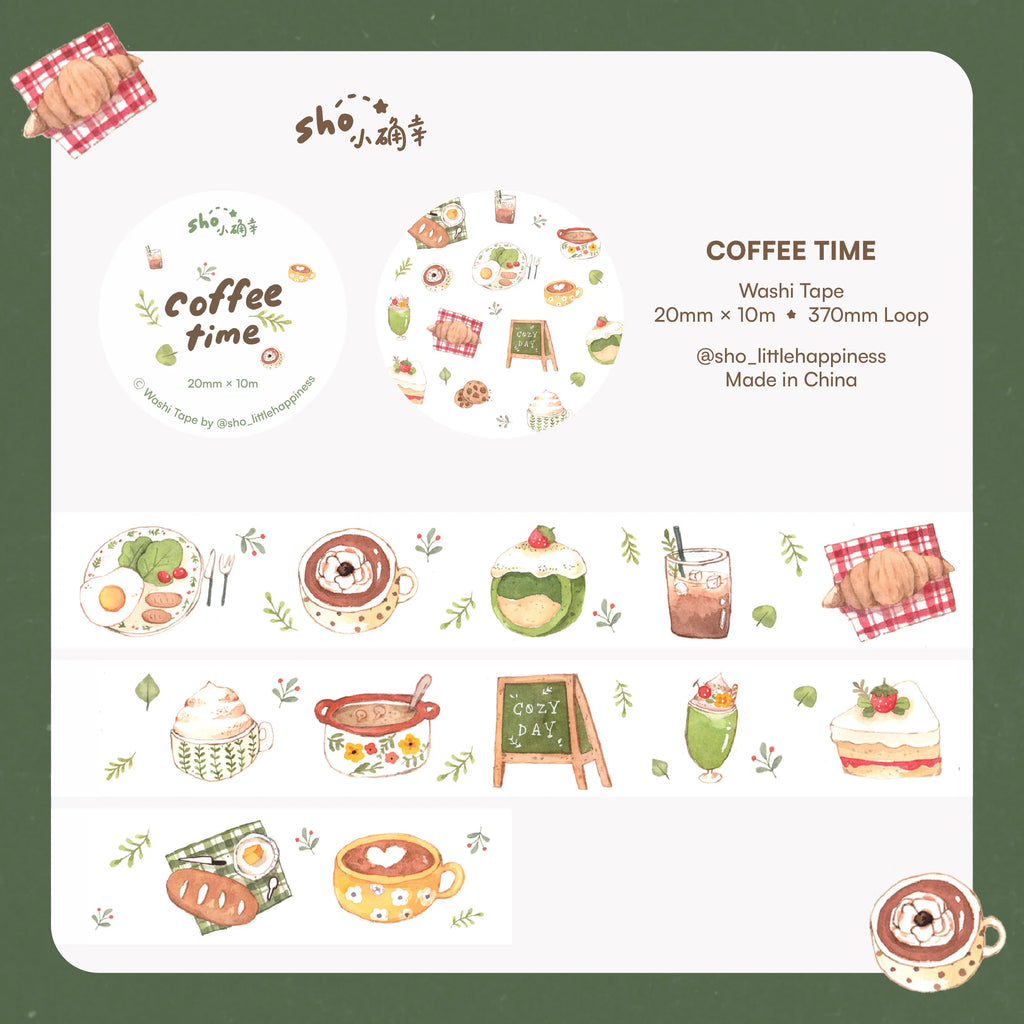 Sho Little Happiness - Coffee Time Washi Tape