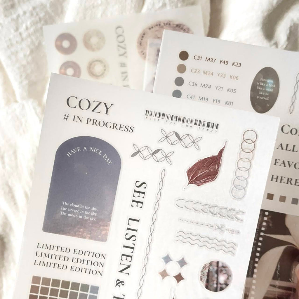 Breezy Studio - COZY # In Progress Print-on Sticker