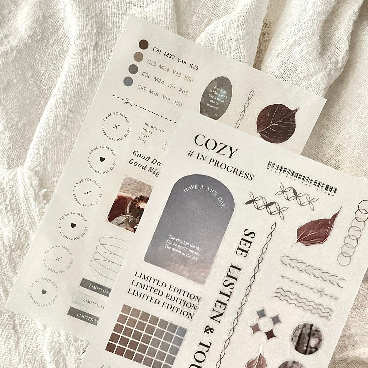 Breezy Studio - COZY # In Progress Print-on Sticker