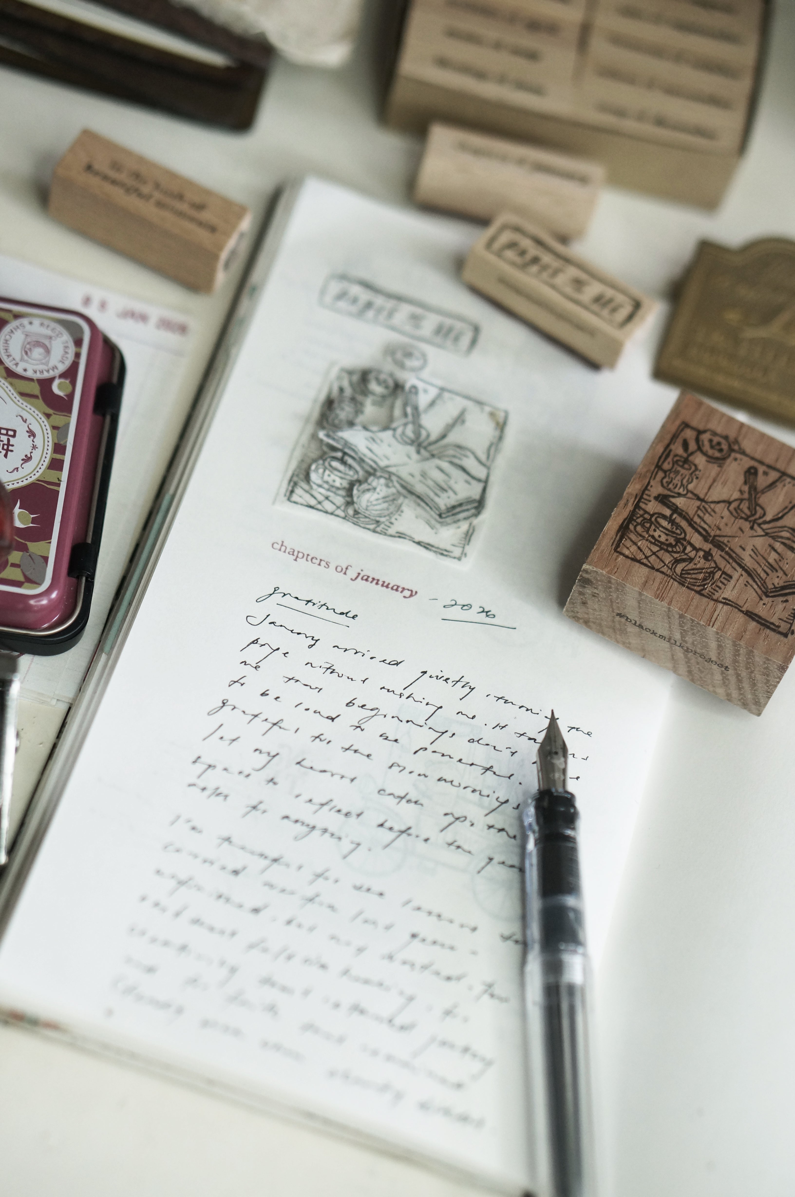 Black Milk Project - Pages of Me {Scribbles} (Framed) Rubber Stamp