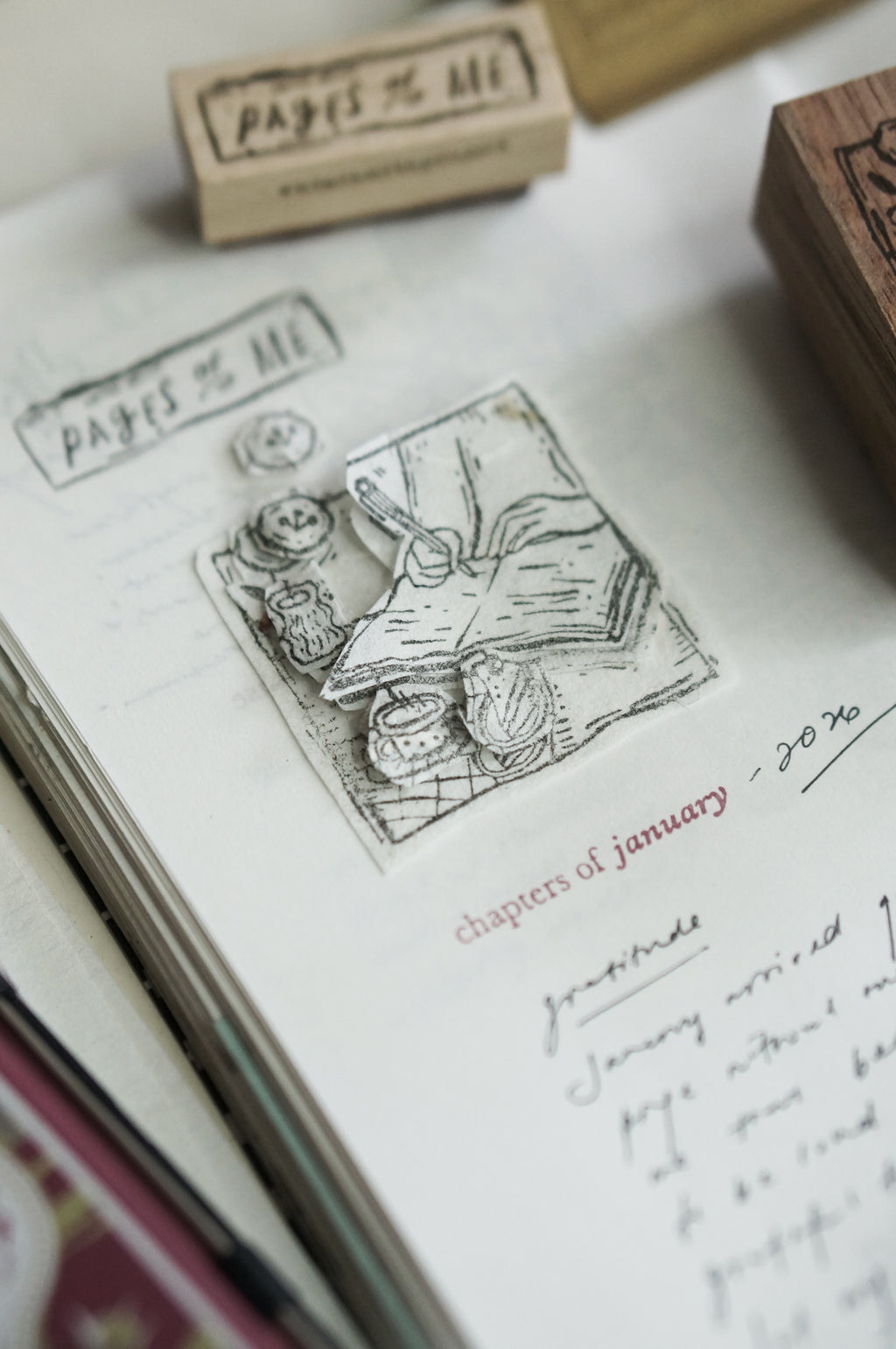 Black Milk Project - Pages of Me {Scribbles} (Framed) Rubber Stamp