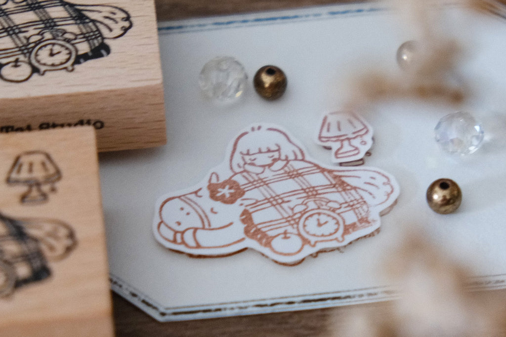 Eileen Tai - Sleepy Horse & Girl Rubber Stamp