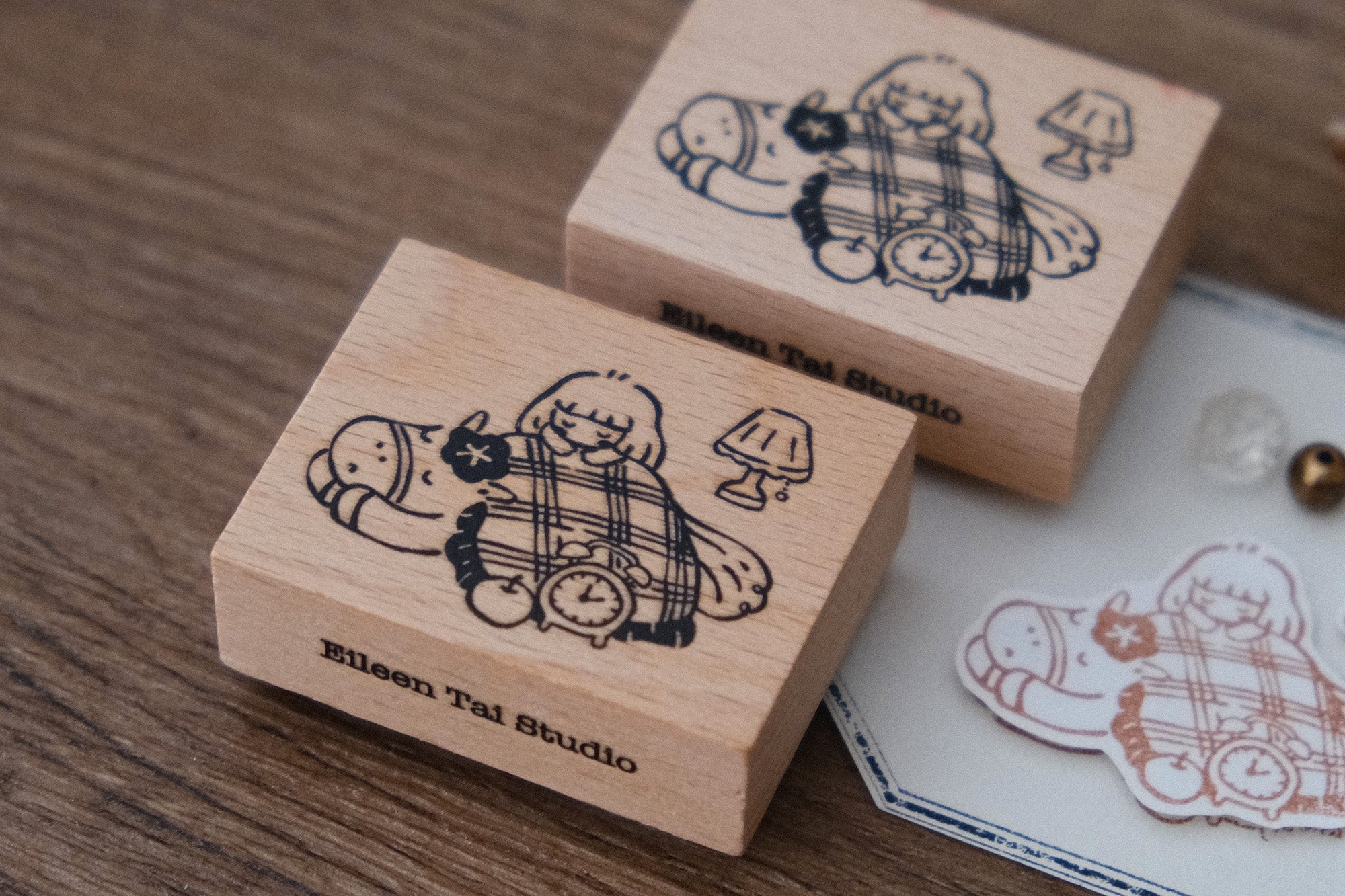 Eileen Tai - Sleepy Horse & Girl Rubber Stamp