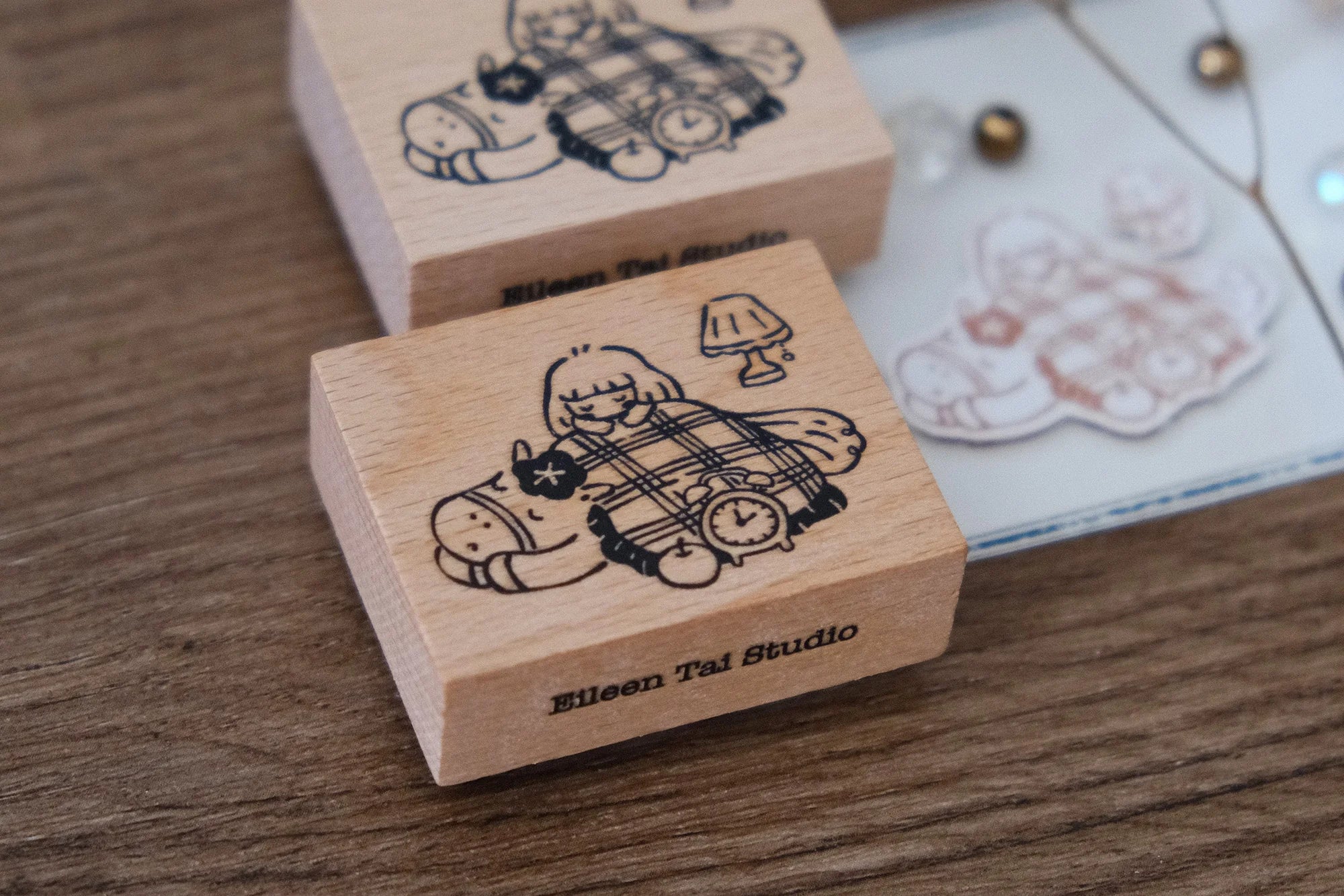 Eileen Tai - Sleepy Horse & Girl Rubber Stamp
