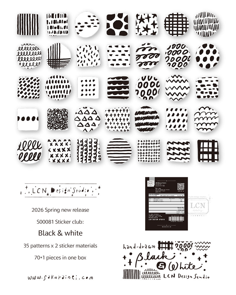 LCN - Sticker Club: Black & White