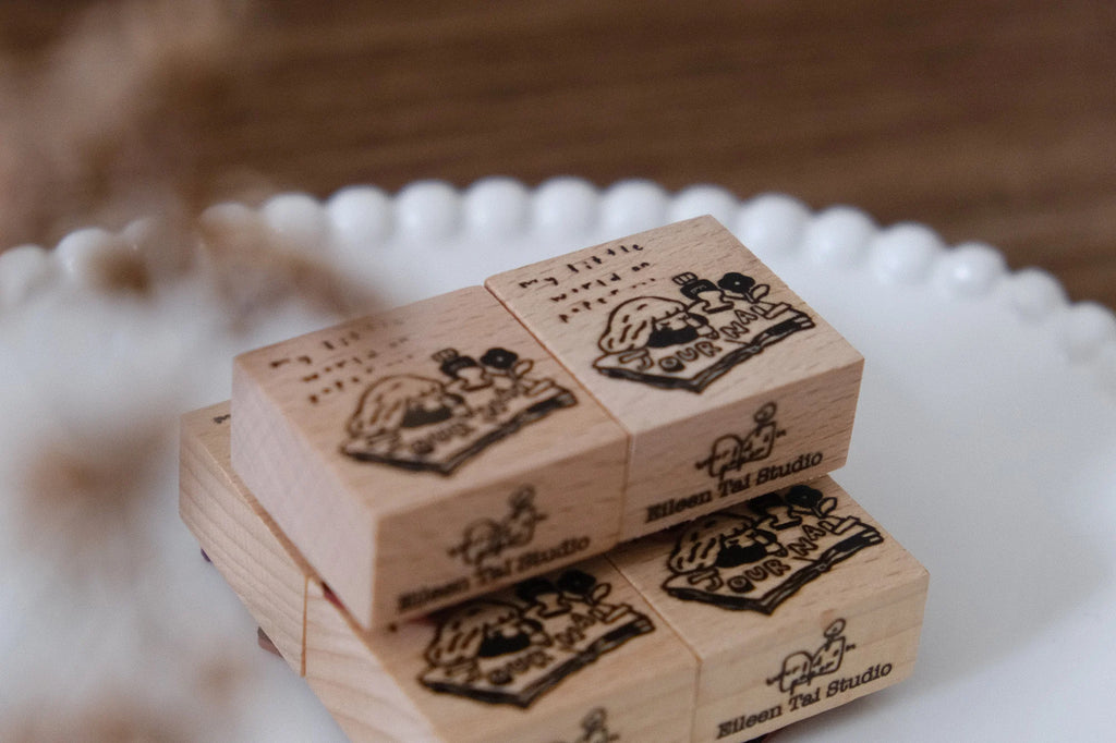 Eileen Tai - My World on Paper (Journaling Girl) Rubber Stamp