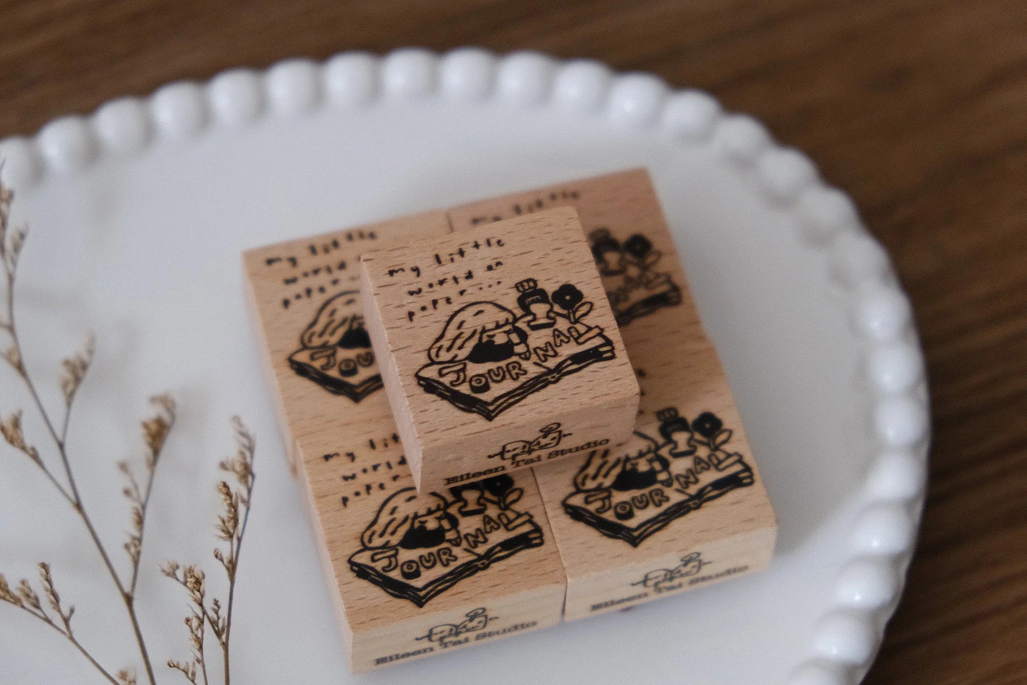 Eileen Tai - My World on Paper (Journaling Girl) Rubber Stamp