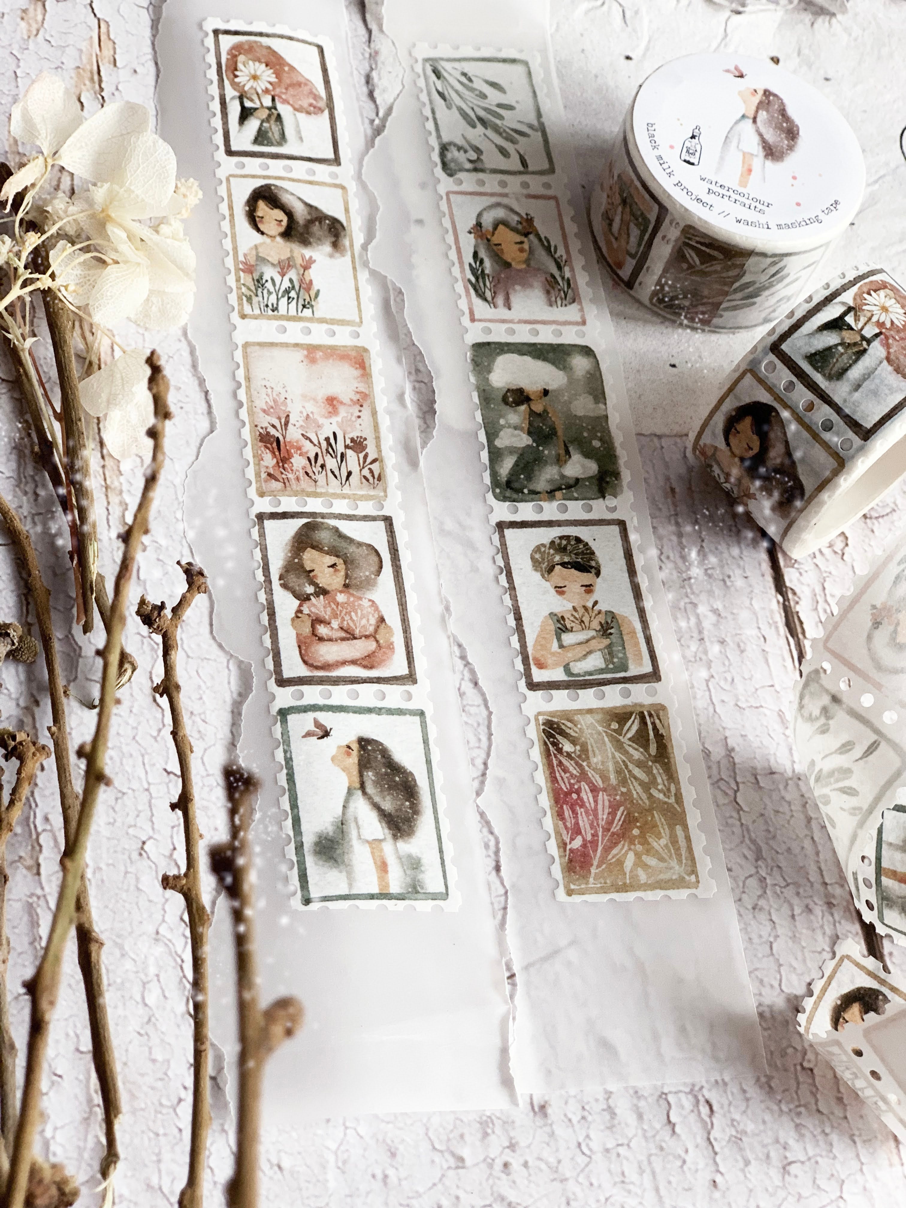 Black Milk Project - Watercolour Portraits Washi Tape