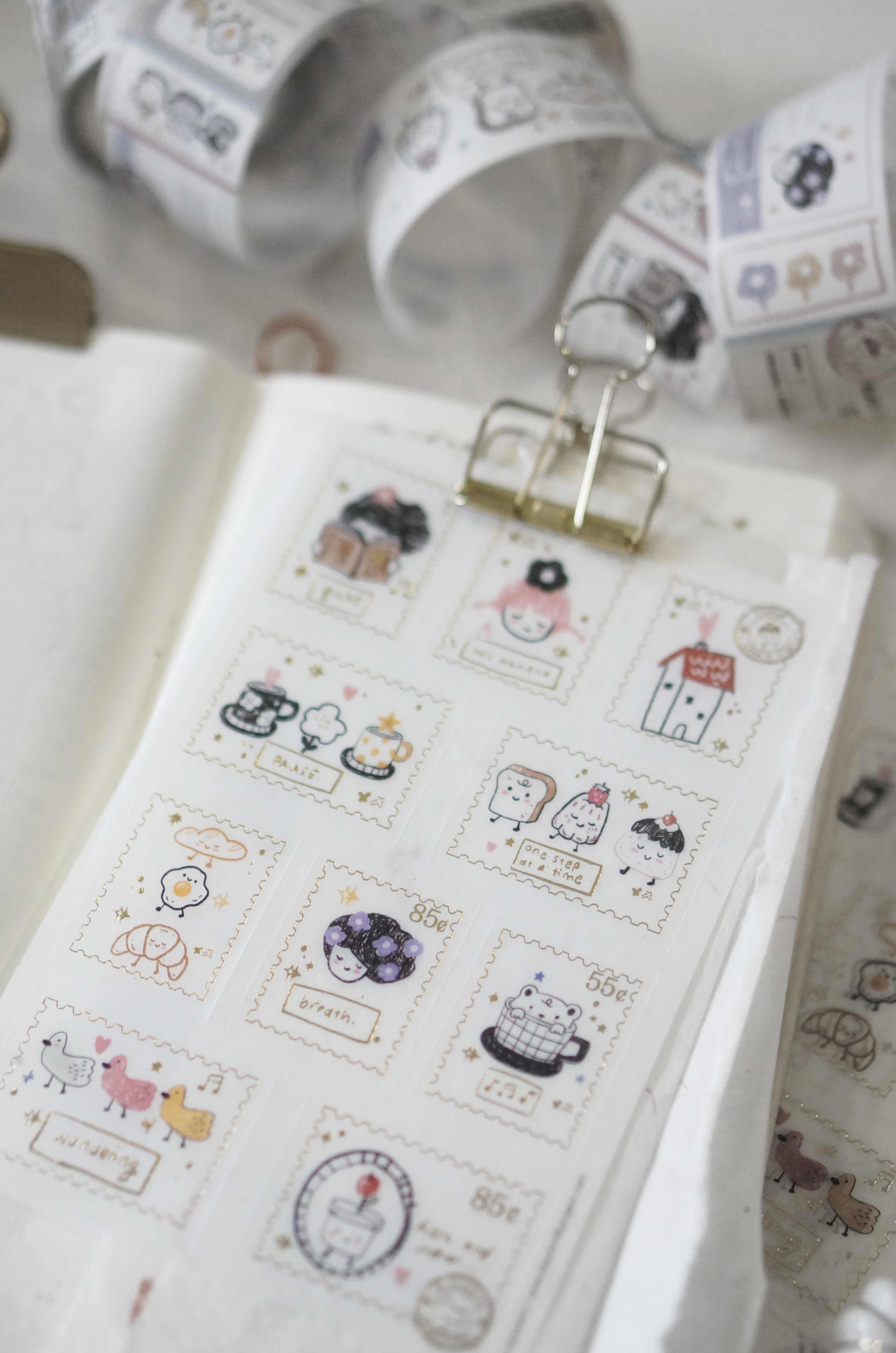 Black Milk Project - Washi Sticker (with gold foil)