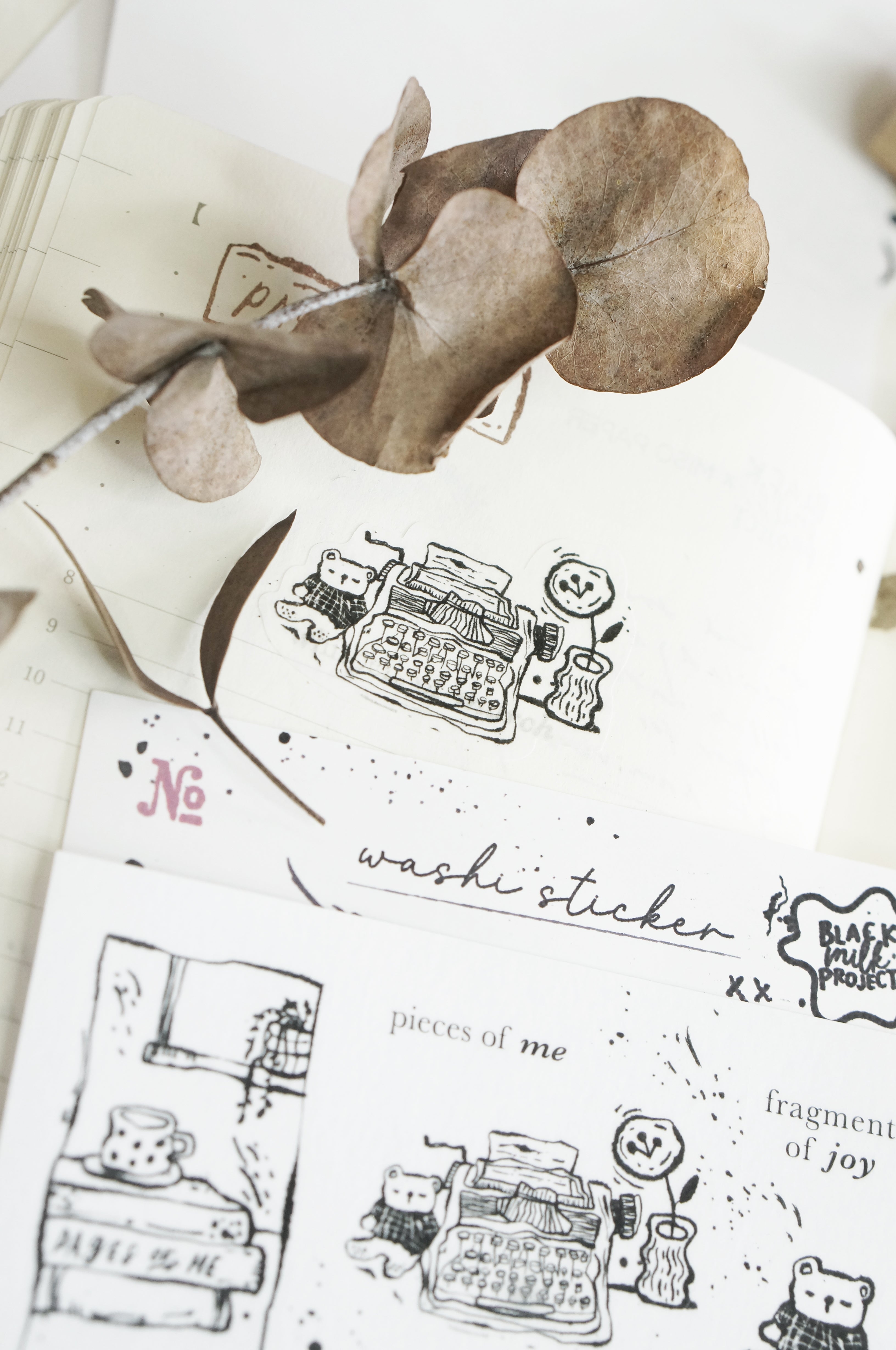 Black Milk Project - Pages of Me {Typewriter} Rubber Stamp