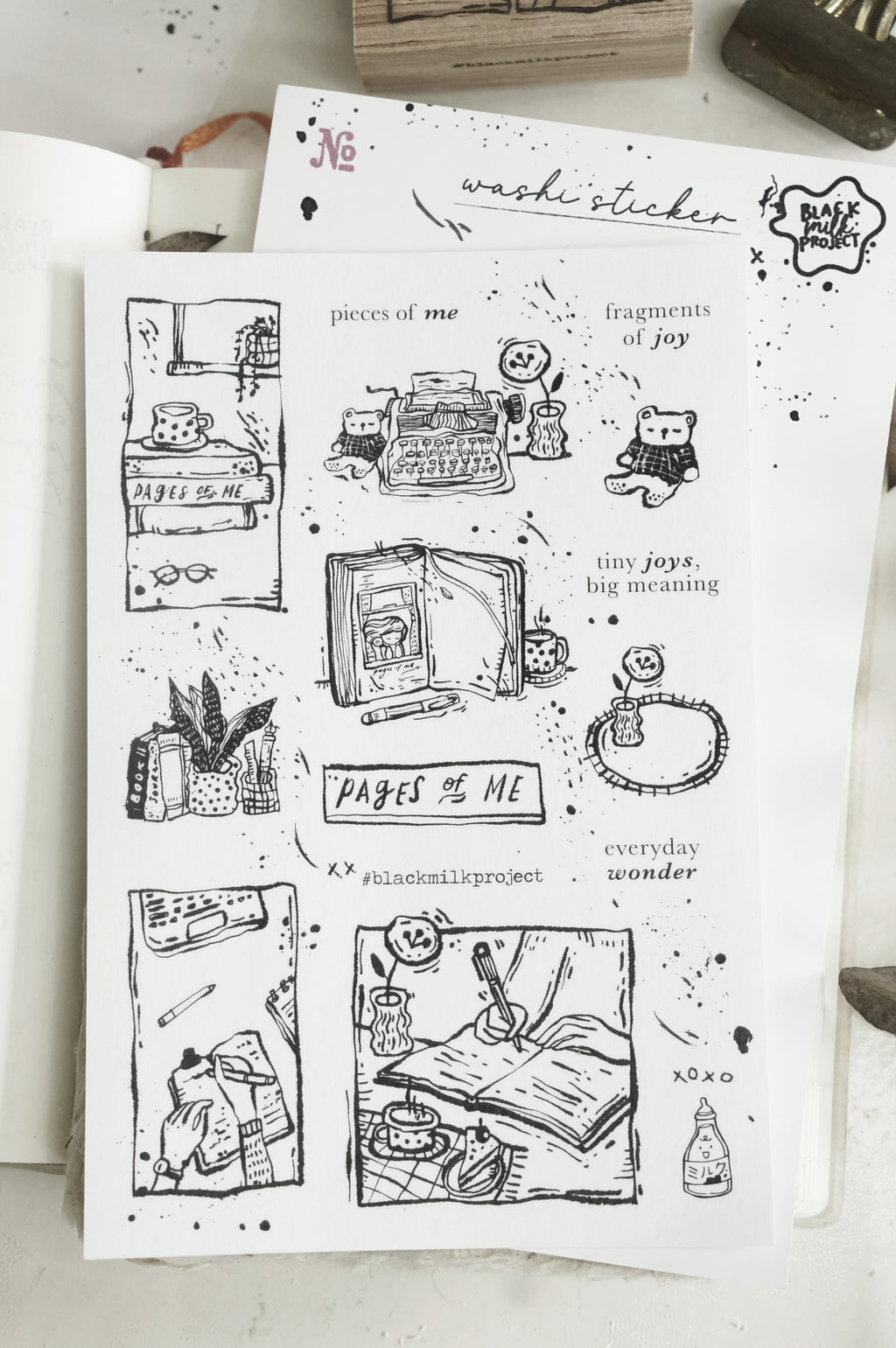 Black Milk Project - Pages of Me Washi Sticker Sheet