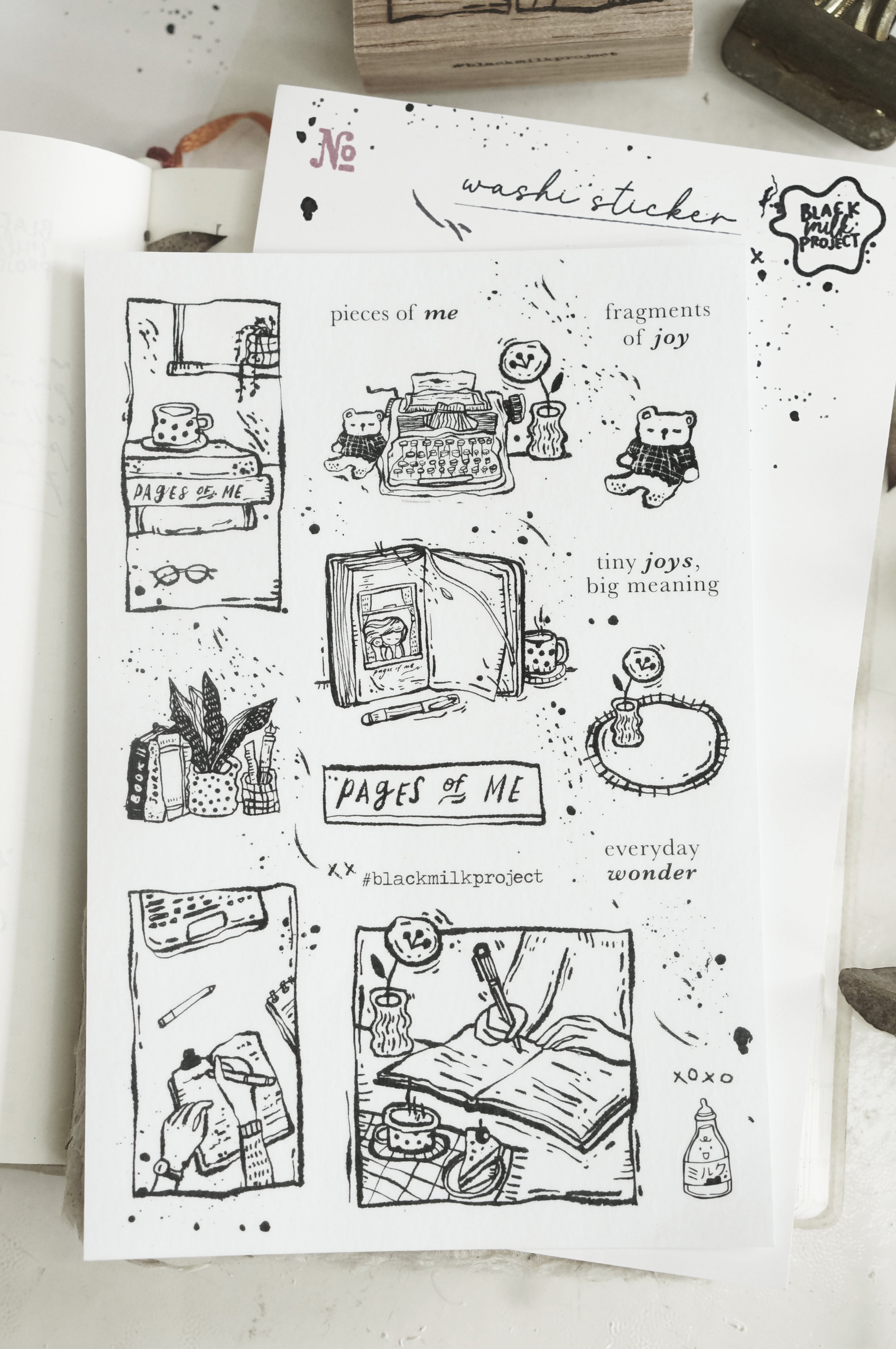 Black Milk Project - Pages of Me Washi Sticker Sheet