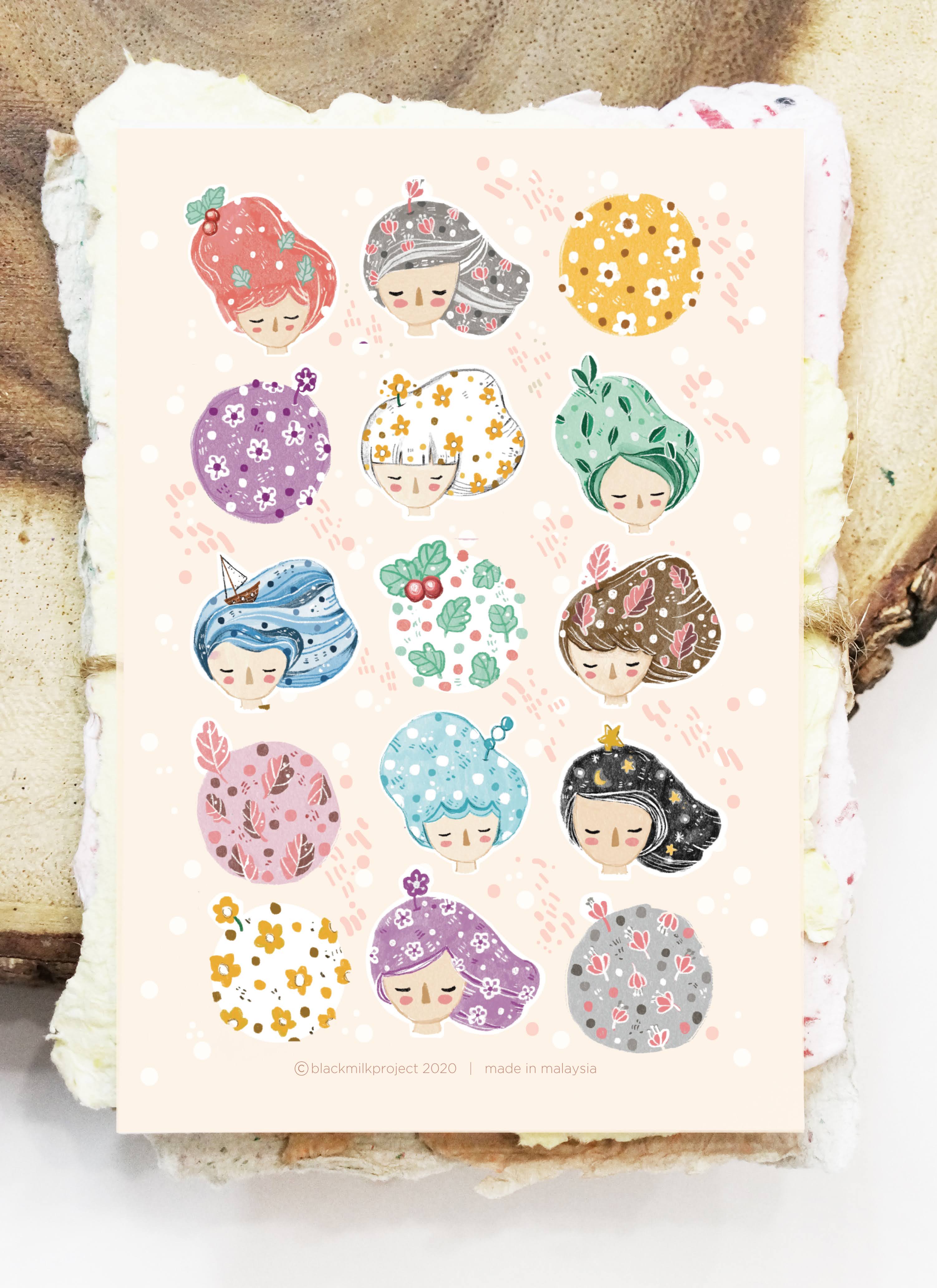 Black Milk Project - Whimsical Hair Sticker Sheet