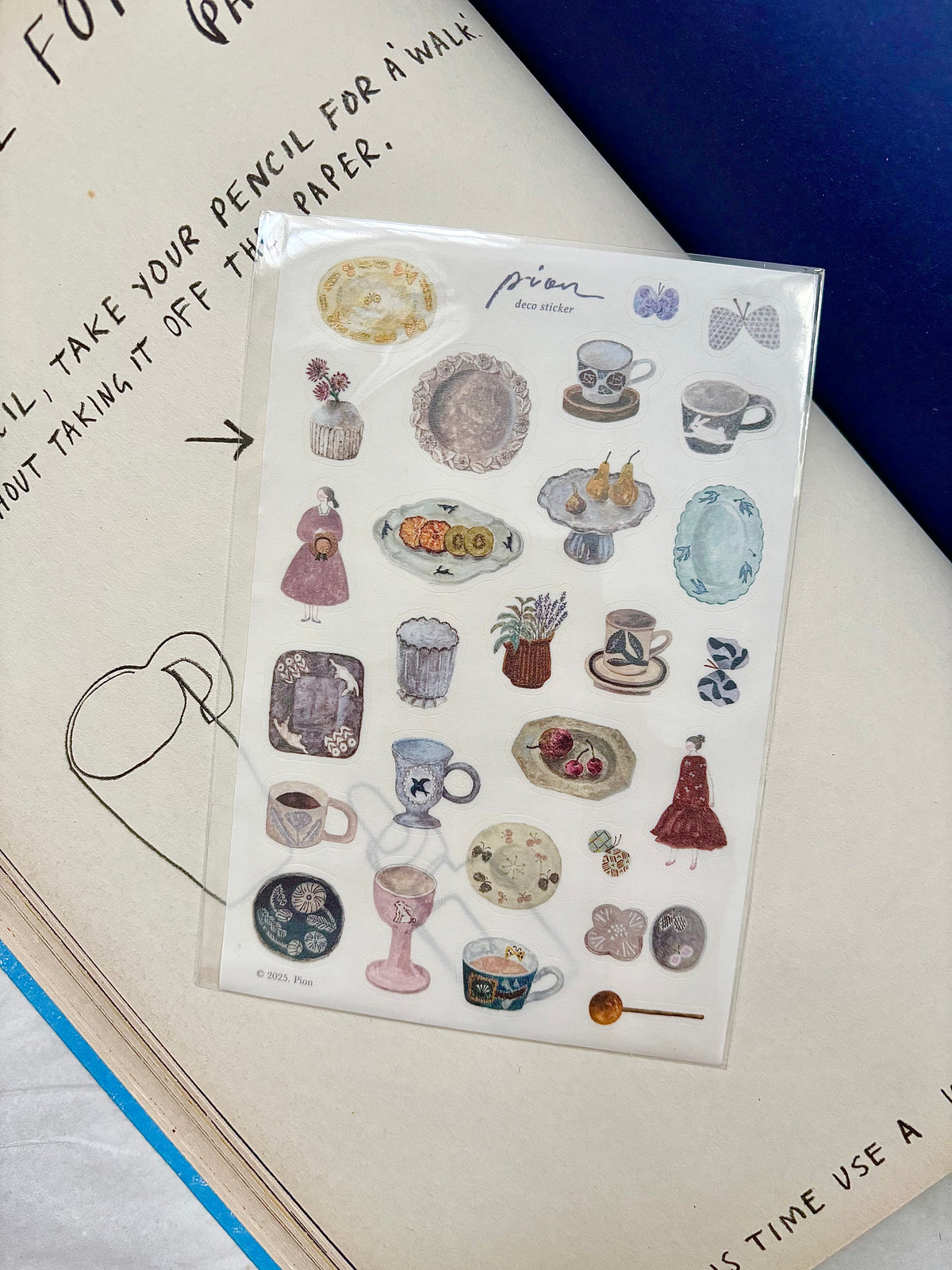 Pion - Pottery Washi Sticker Sheet