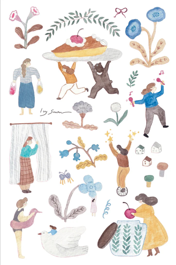 [Pre-Order] IvySnow - A Lovely Day Transfer Stickers