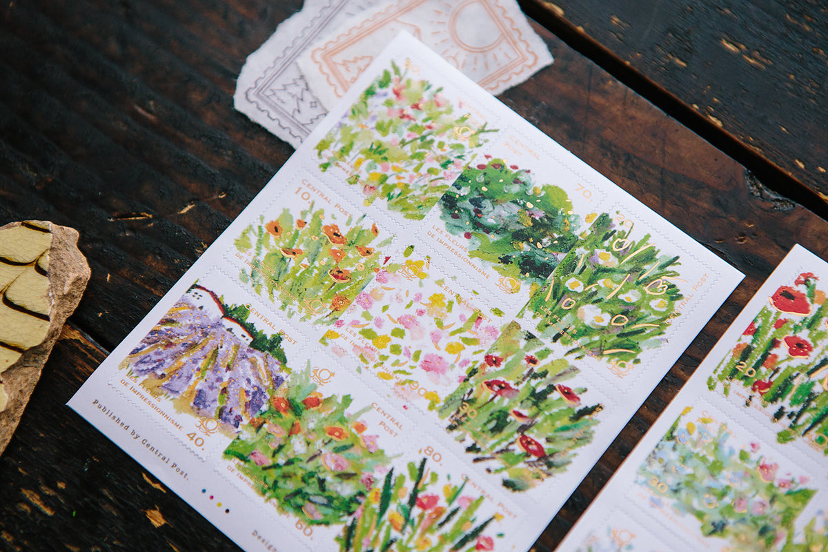 OURS - Bright Bloom Stamp Style Sticker Sheet