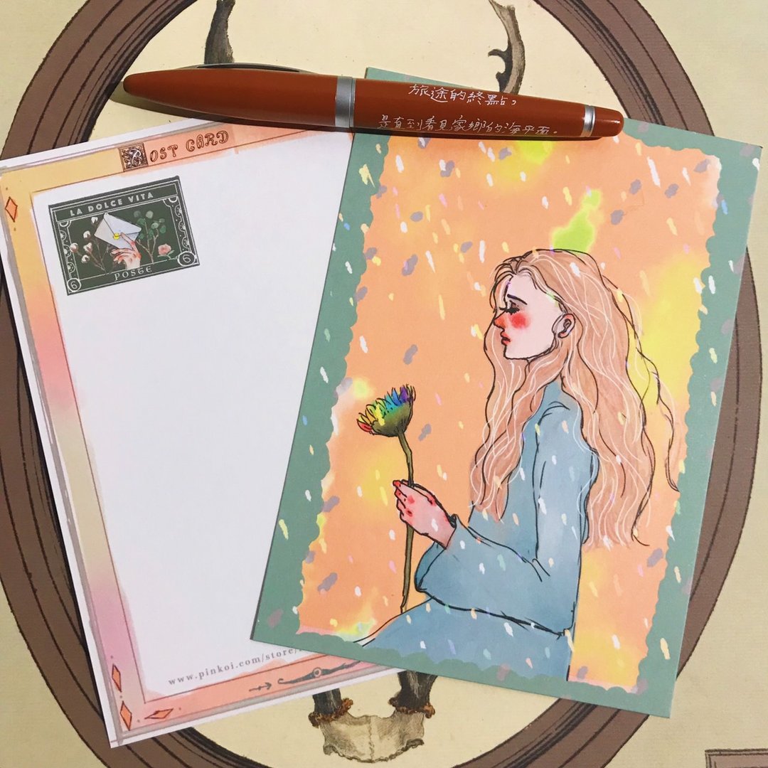La Dolce Vita - Blooming Postcard