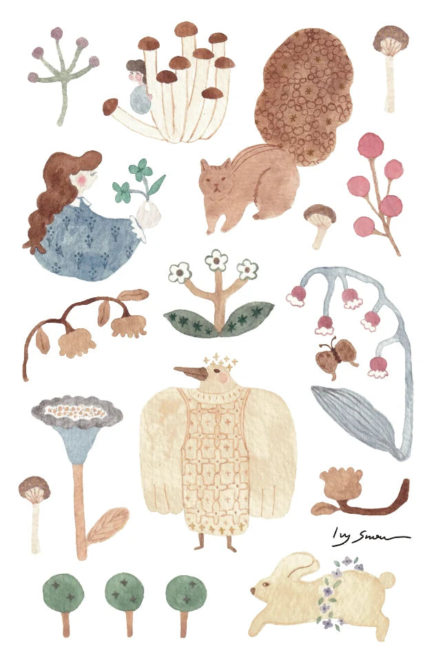 [Pre-Order] IvySnow - Blooming Transfer Stickers