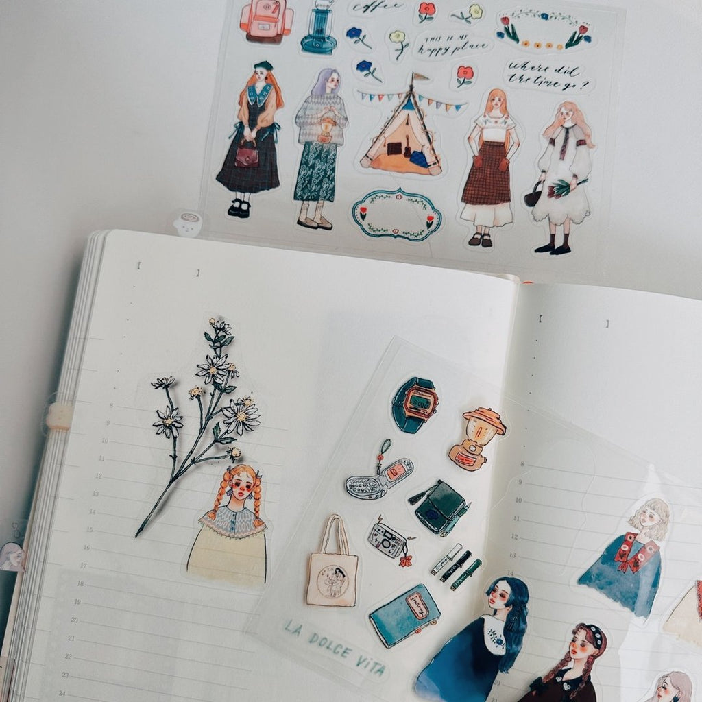 La Dolce Vita - Camping Life Transparent Sticker Set