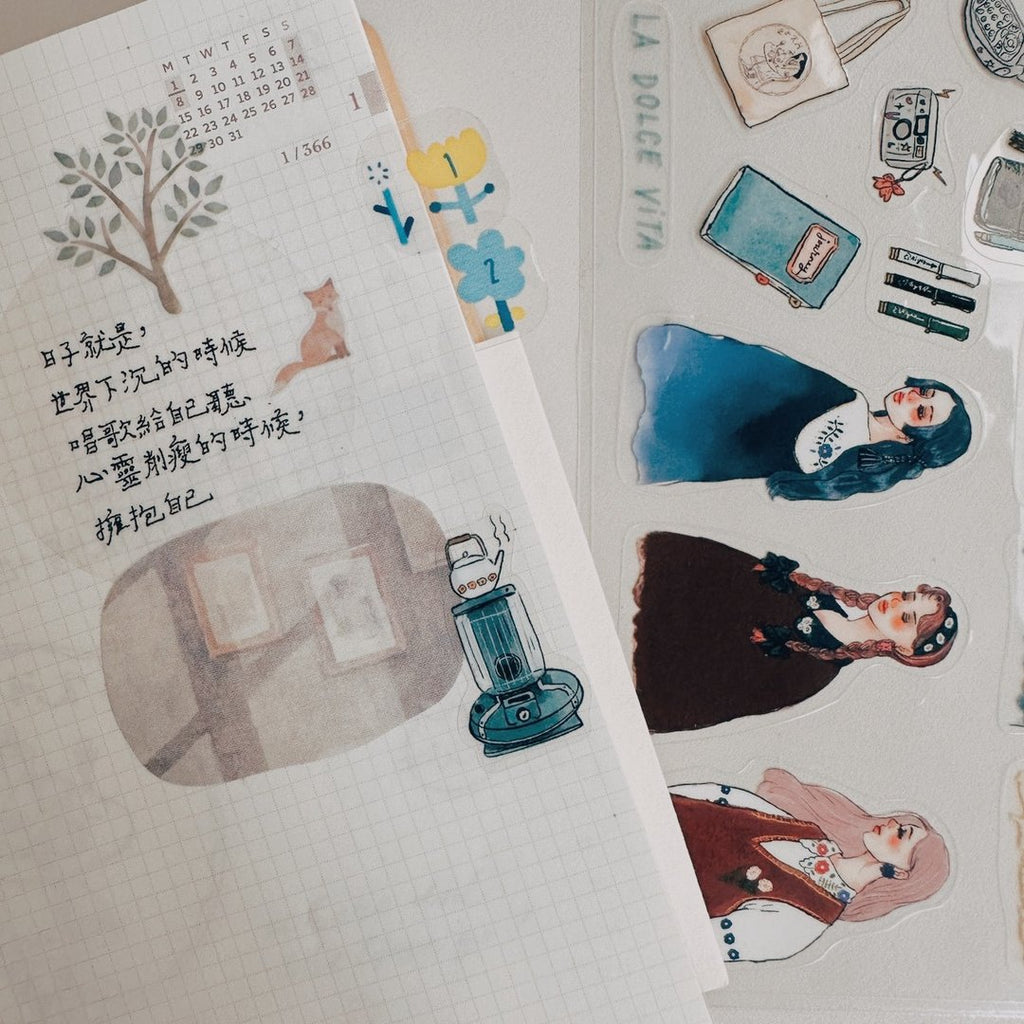 La Dolce Vita - Camping Life Transparent Sticker Set