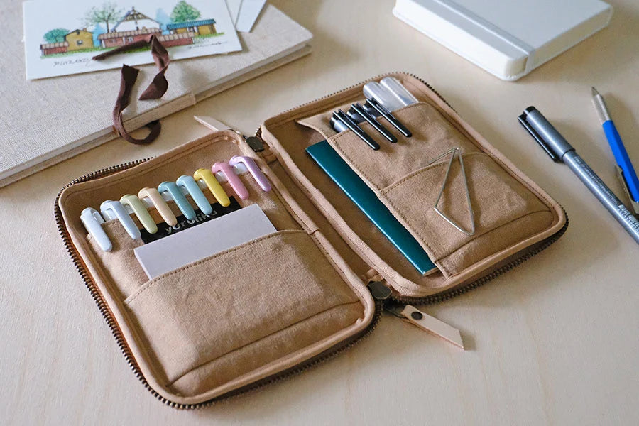 Yuruliku - FLAT Tool Case / A6 Wide Beige