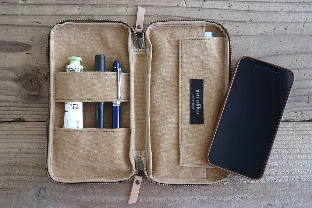 Yuruliku - FLAT Pen Tool Case / Beige