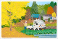 TabiNeko -  Ginkgo Otoshi Postcard