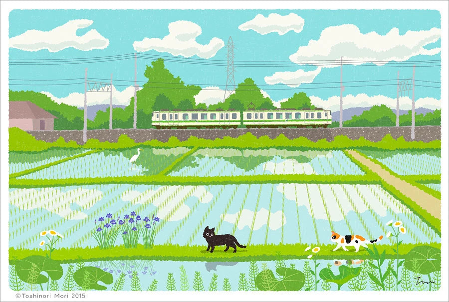 TabiNeko - Green Wind Postcard
