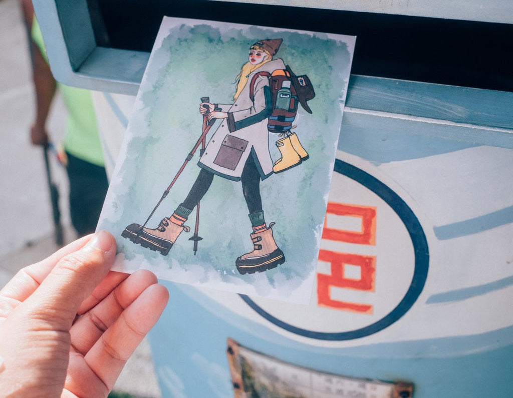 La Dolce Vita - Tuesday Hiking Girl Postcard