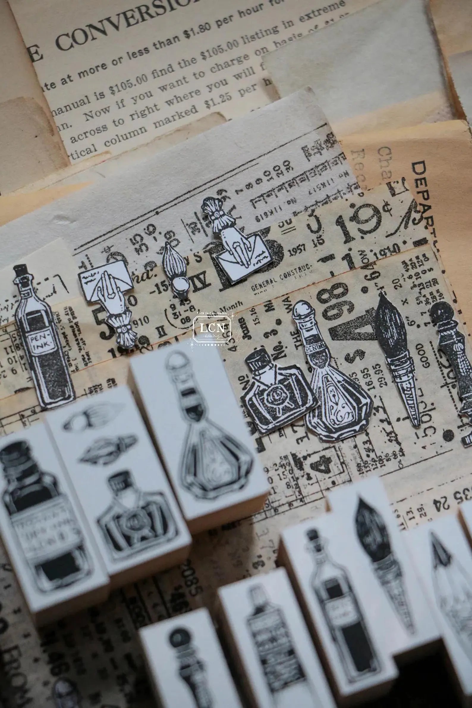 LCN - On the Desk II Rubber Stamp Set