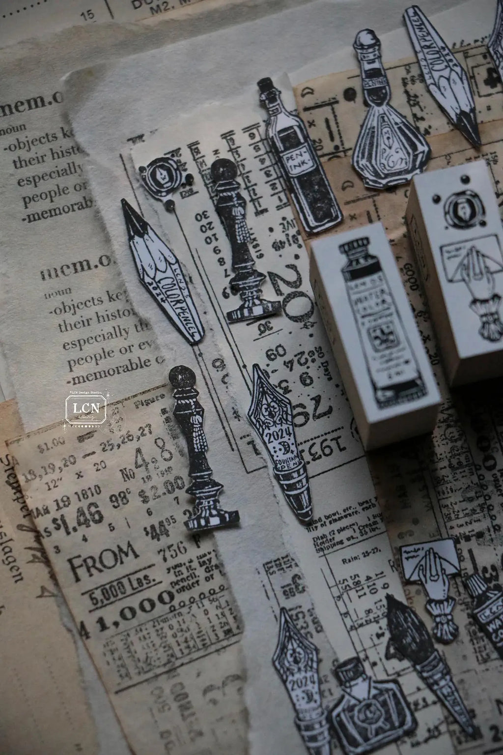 LCN - On the Desk II Rubber Stamp Set