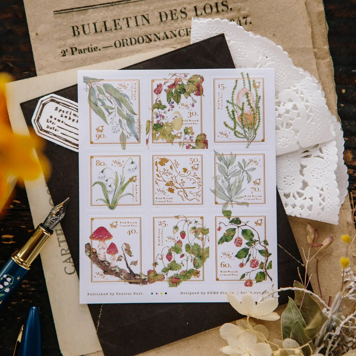 OURS - Wild Wreath 2 Stamp Sticker Sheet