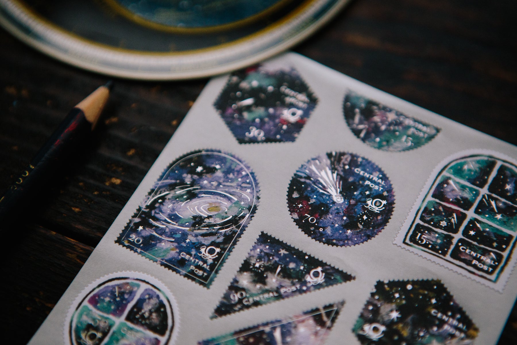 OURS - Colorful Night Stamp Sticker Sheet
