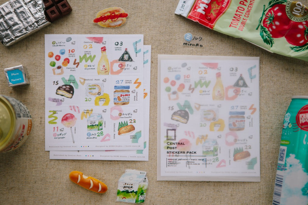 OURS - Convenience Store Stamp Sticker Sheet