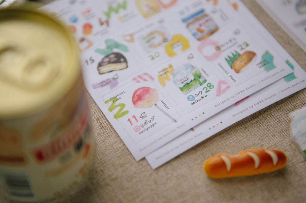 OURS - Convenience Store Stamp Sticker Sheet