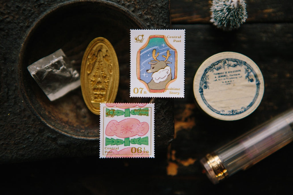 OURS - Bedtime Story Stamp Sticker Sheet