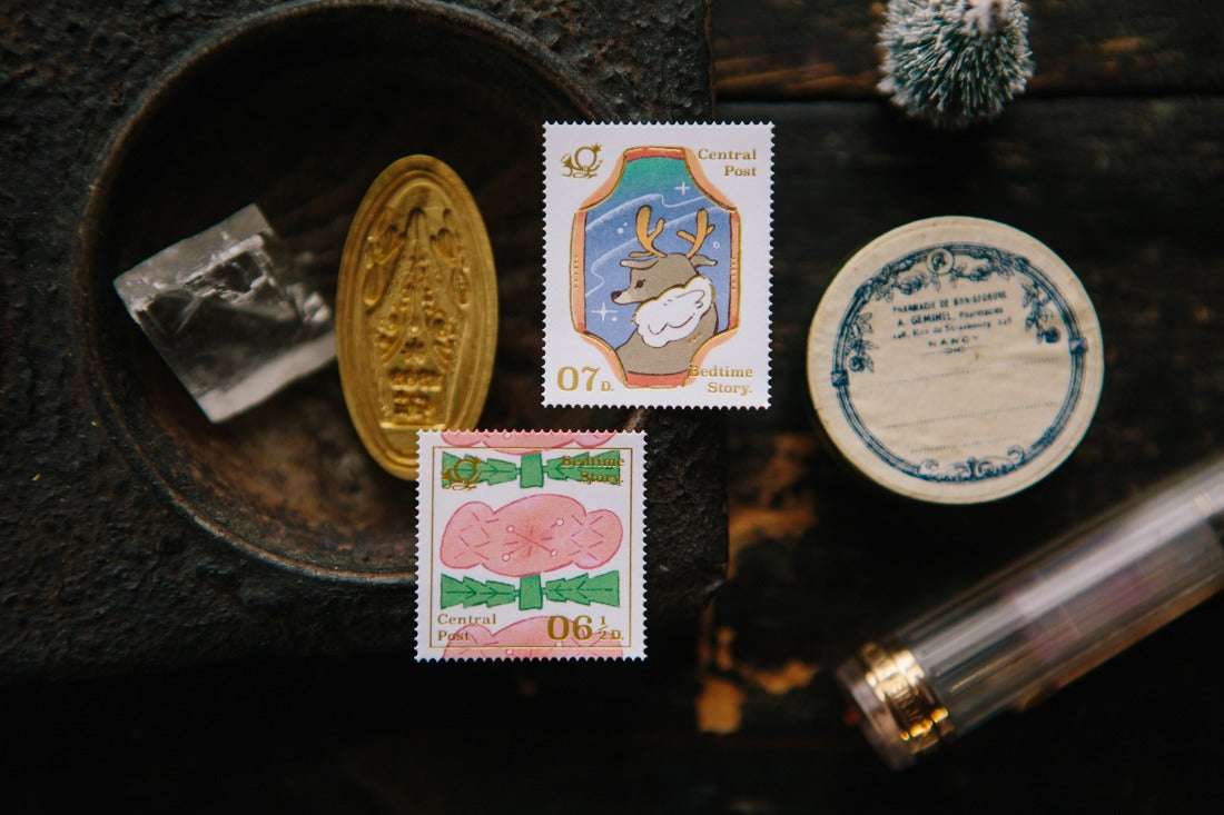 OURS - Bedtime Story Stamp Sticker Sheet