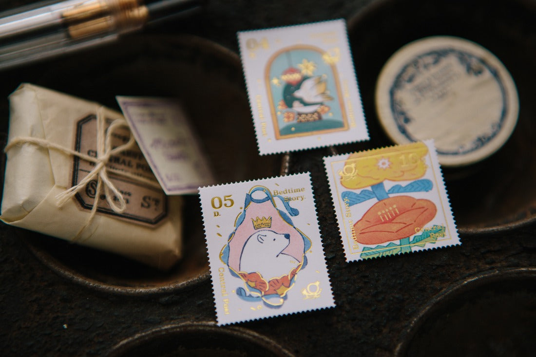 OURS - Bedtime Story Stamp Sticker Sheet