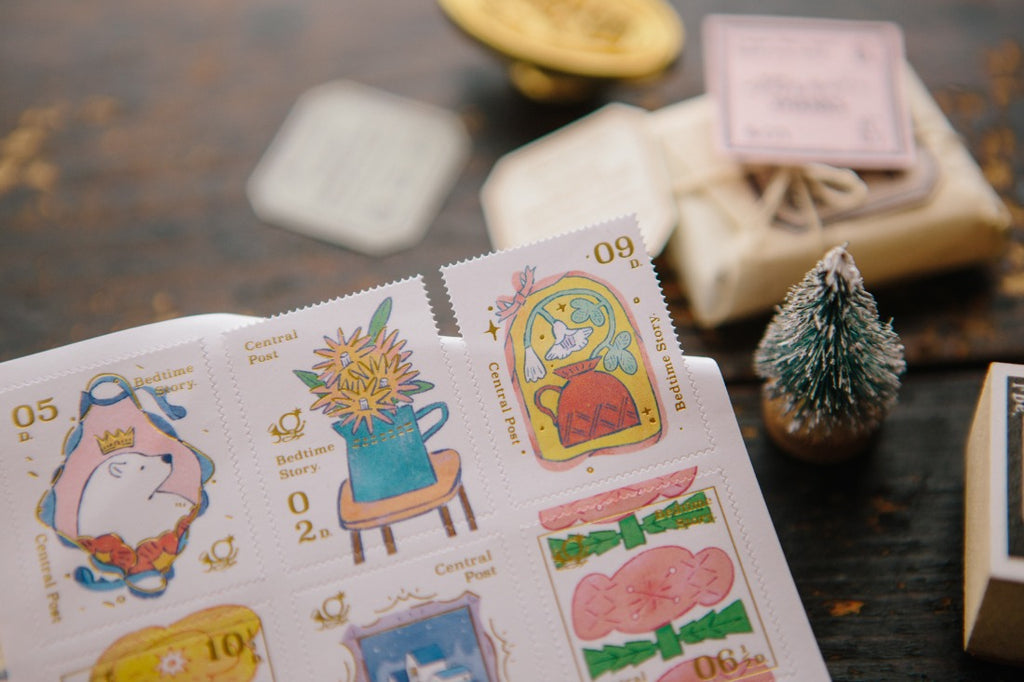OURS - Bedtime Story Stamp Sticker Sheet