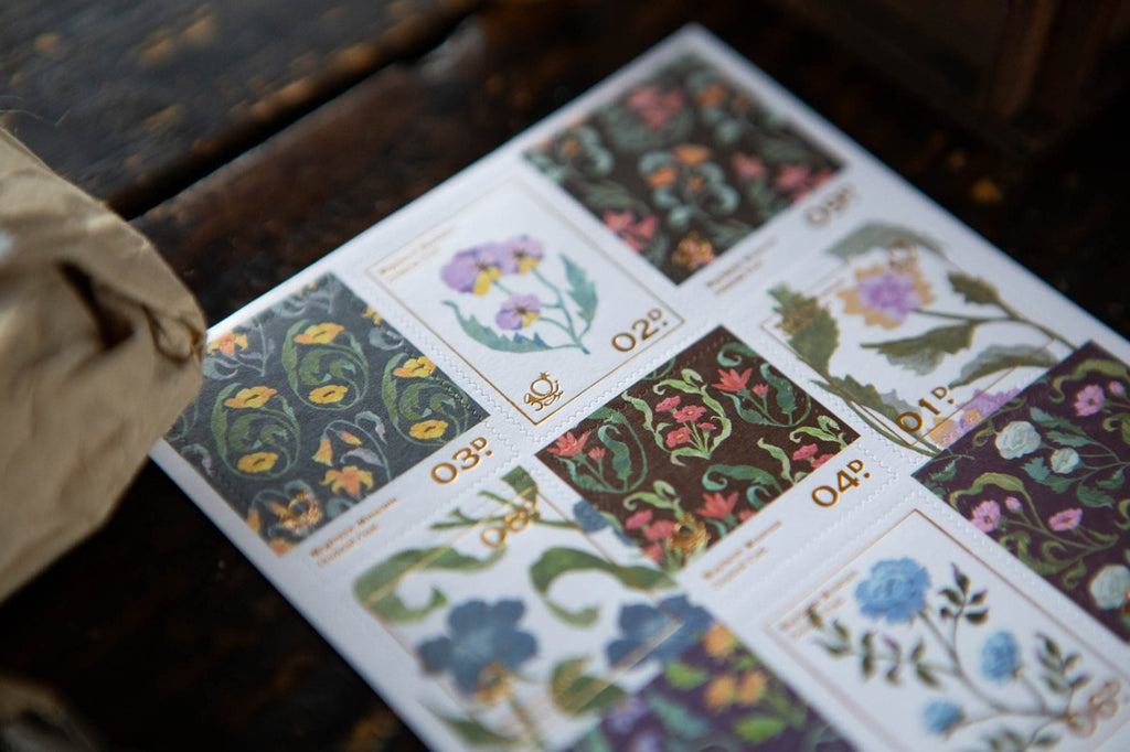 OURS - Botanical Journal Stamp Sticker Sheet