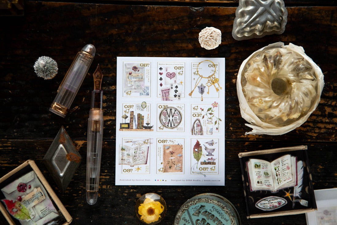 OURS - Desk of Botanist Stamp Sticker Sheet
